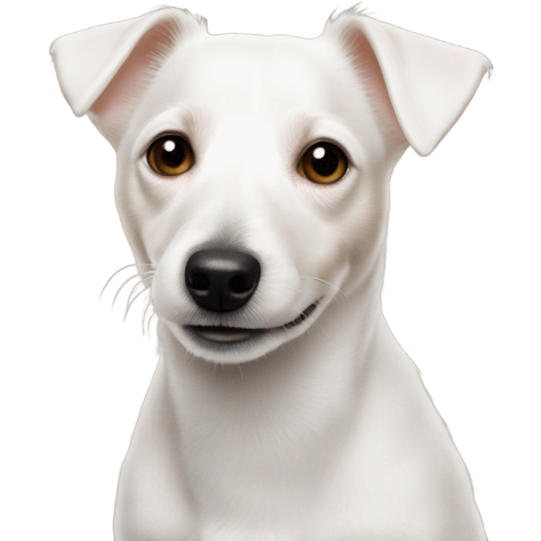 Albino Jack Russell white  emoji