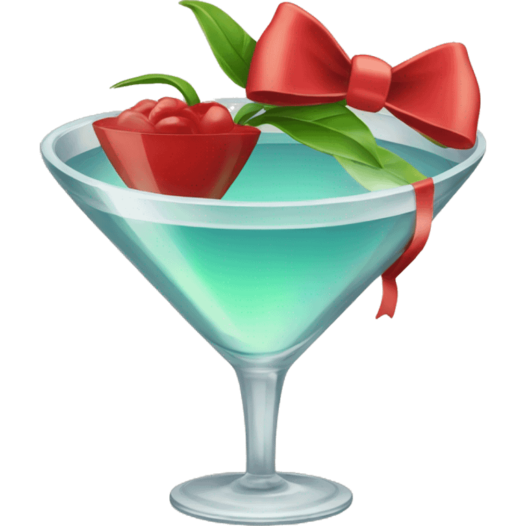 martini glass with bow  emoji