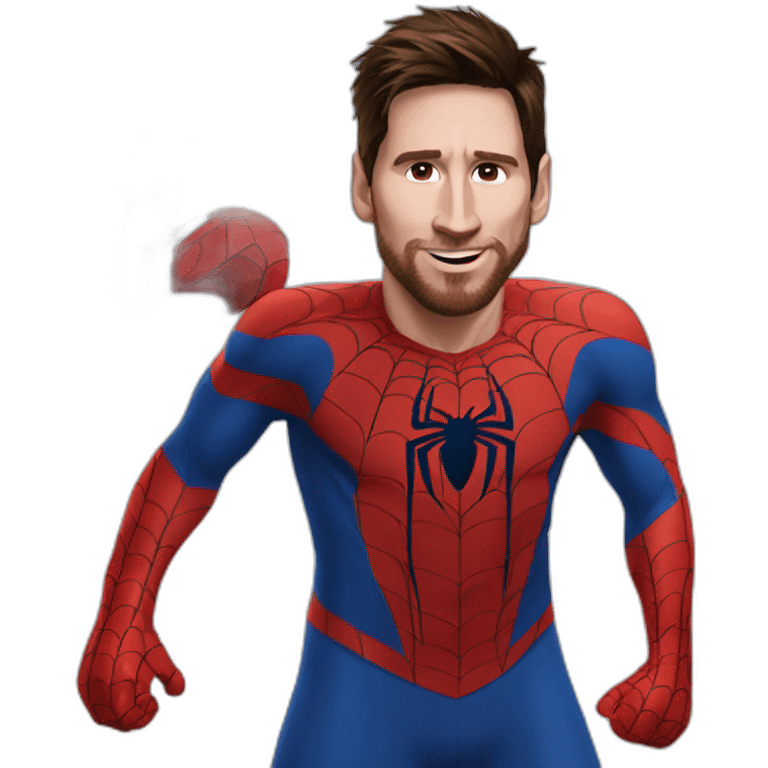 messi spiderman emoji