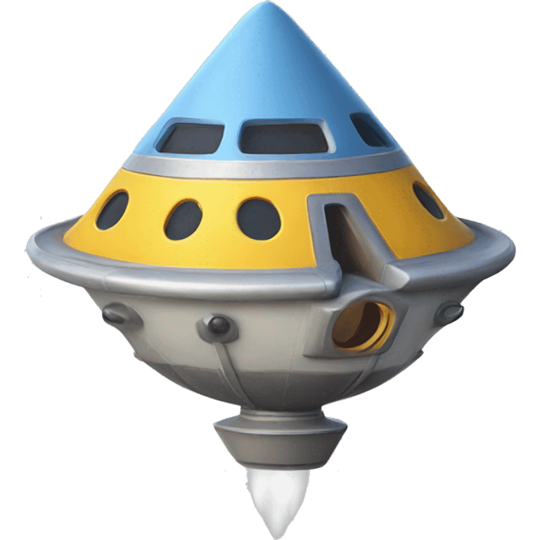 alien spaceship rocket ship shaped birdhouse emoji