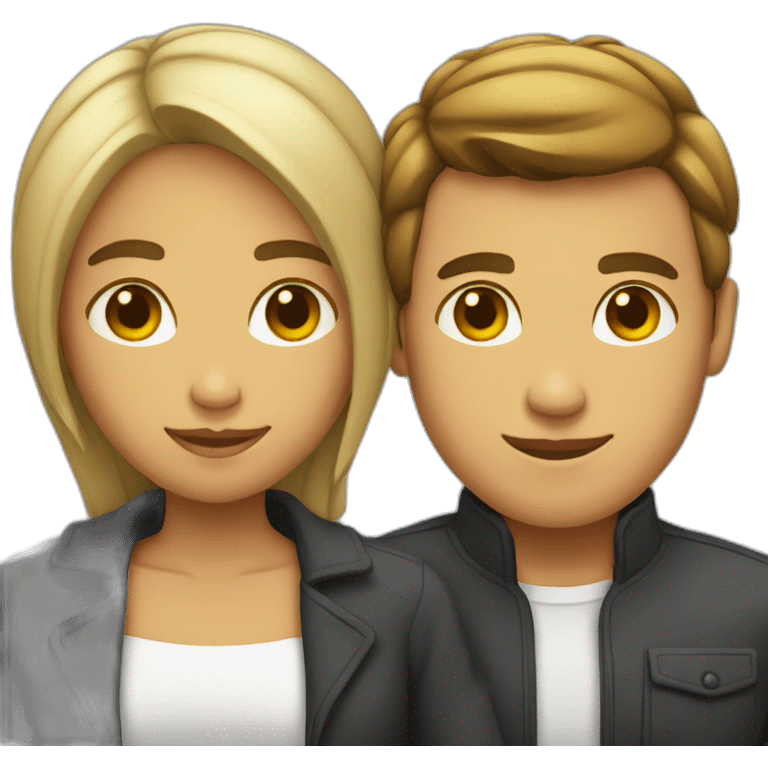 Femme sur dos homme emoji