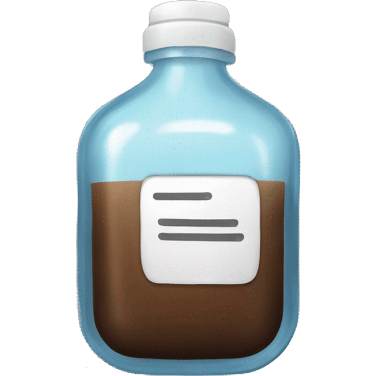 A bag of intravenous fluid, filled with coffee. emoji