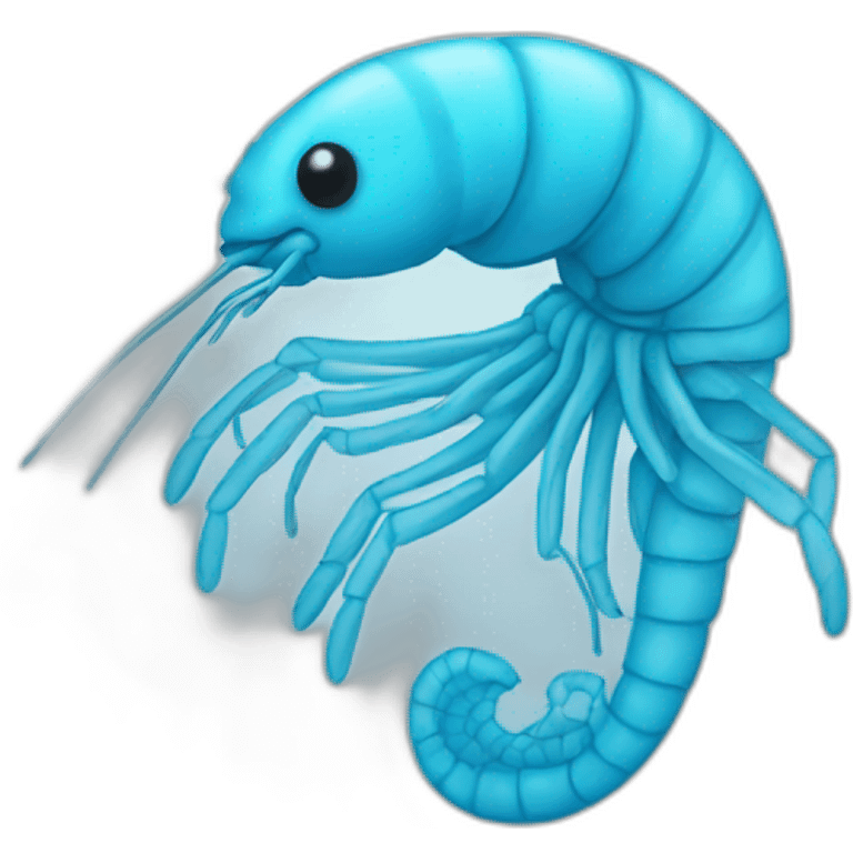 light blue shrimp emoji