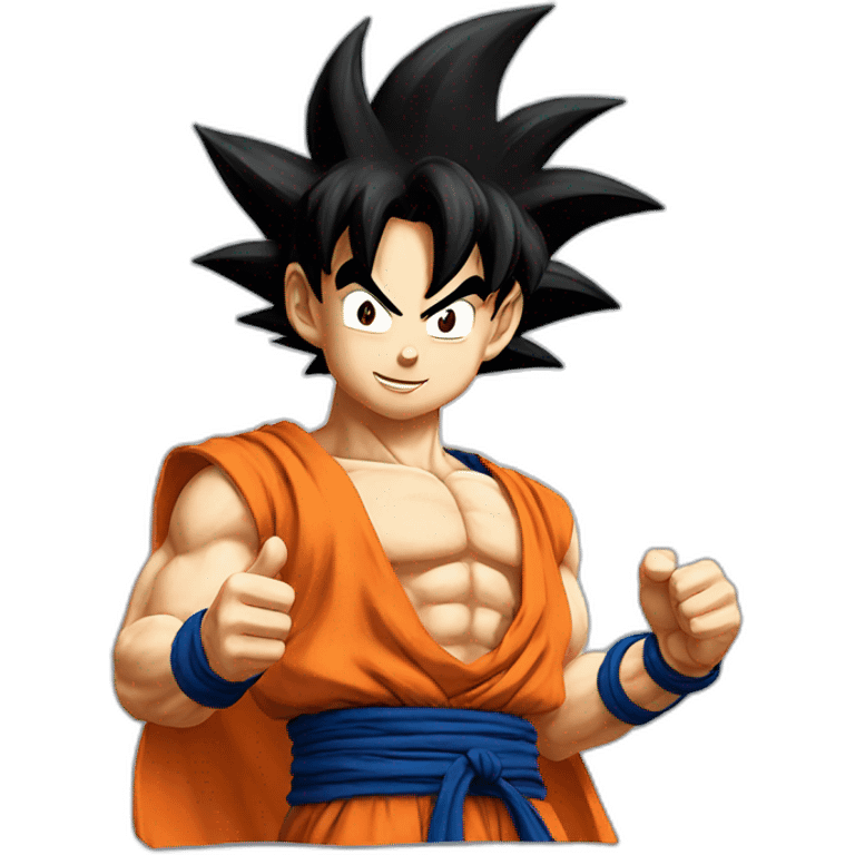 Goku with thumb up emoji