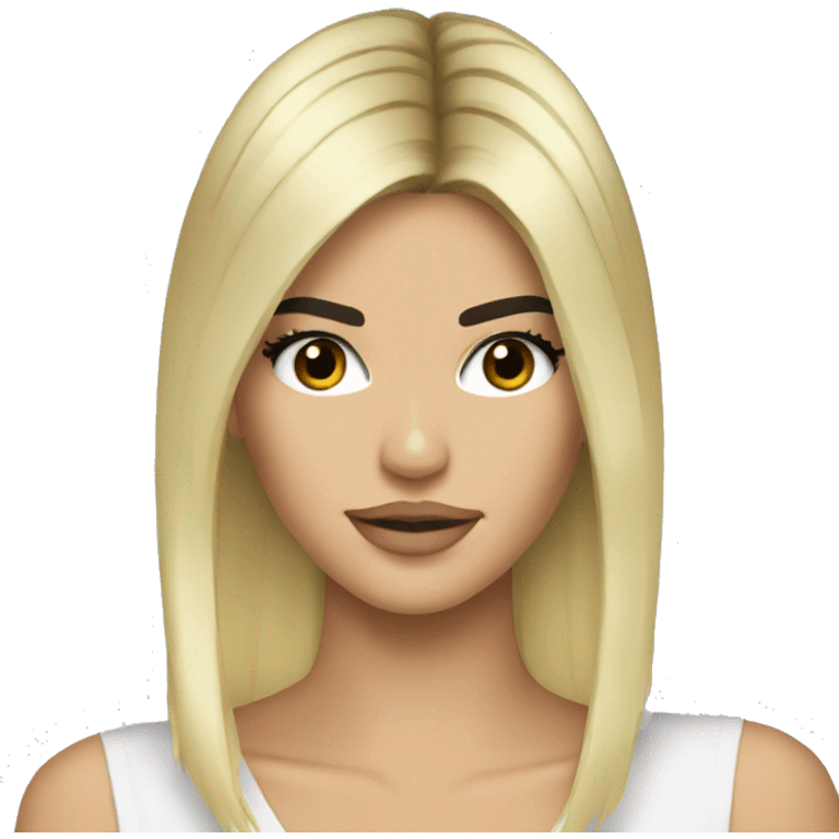 Kendall Jenner with blonde hair emoji