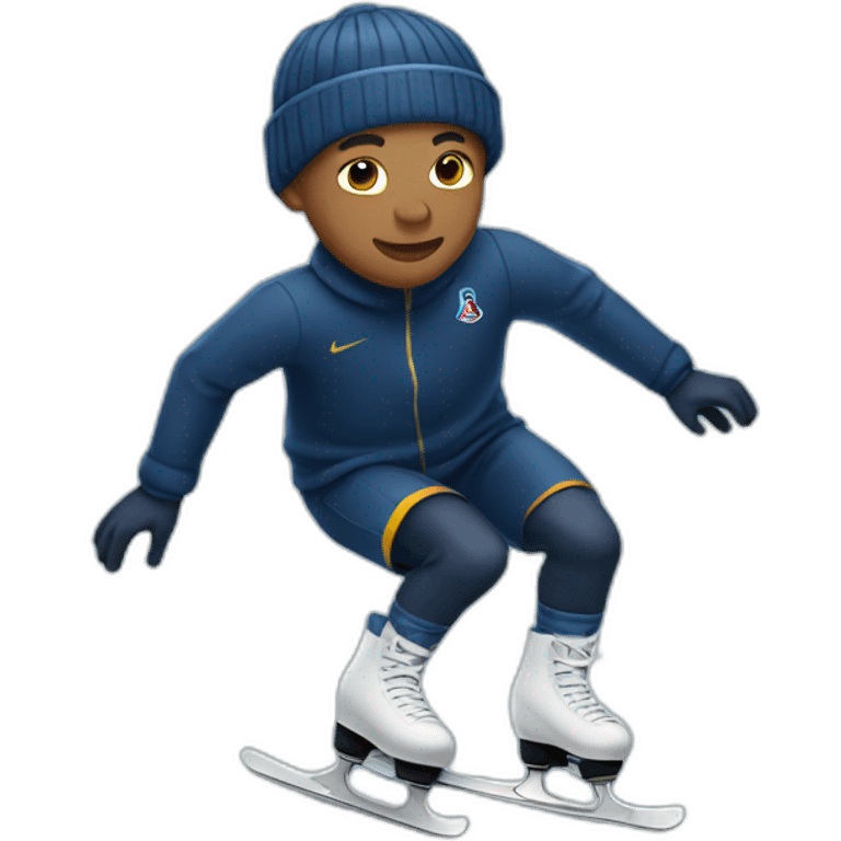 Mbappe doing iceskating emoji