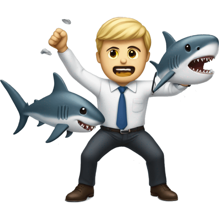 accountant fighting shark emoji