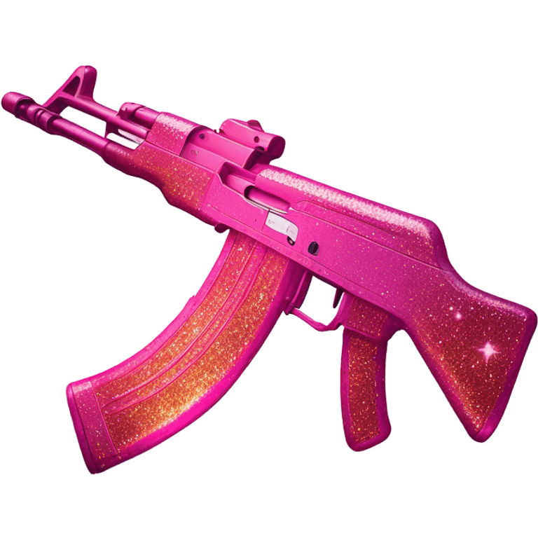 Pink ombre ak47 with glitter  emoji