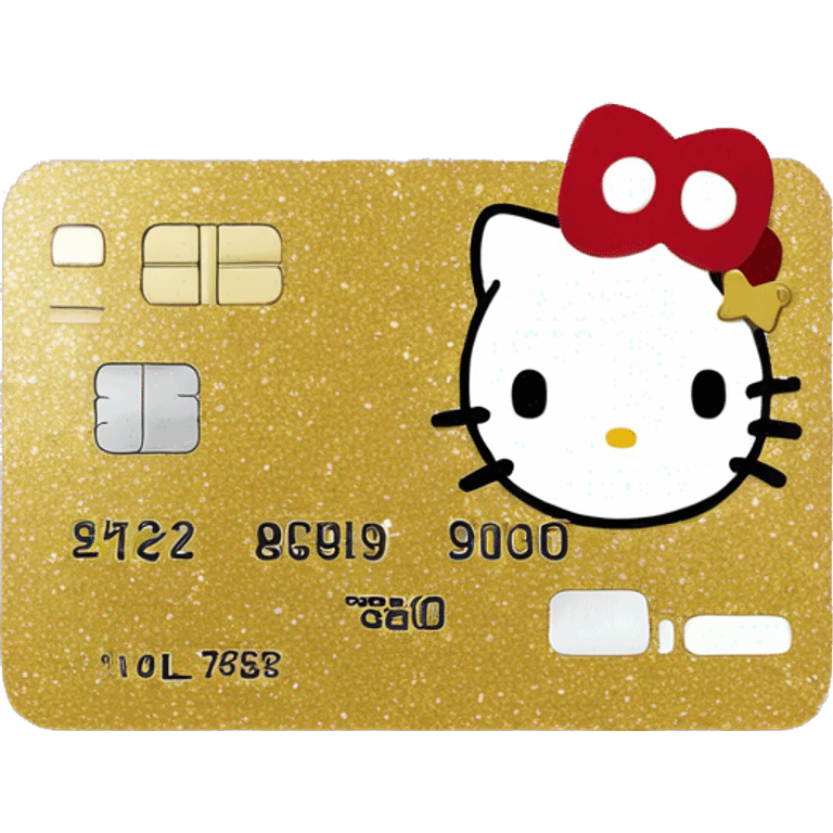 Glittery hello kitty credit card emoji