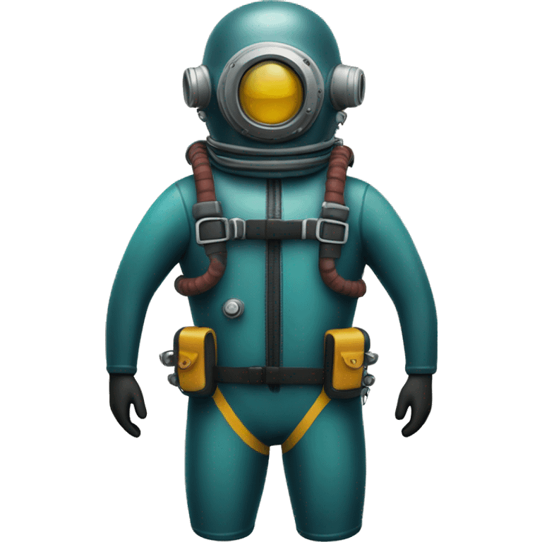 deep sea diver rubber diving-suit emoji