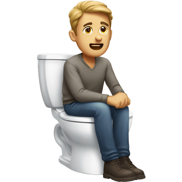 Guy in a toilet emoji