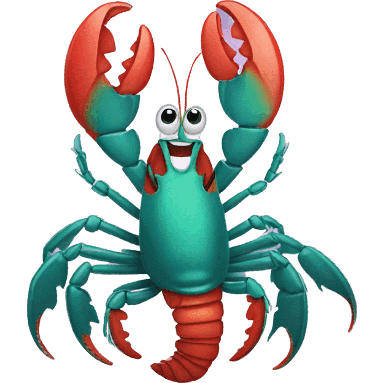 Laughing lobster emoji