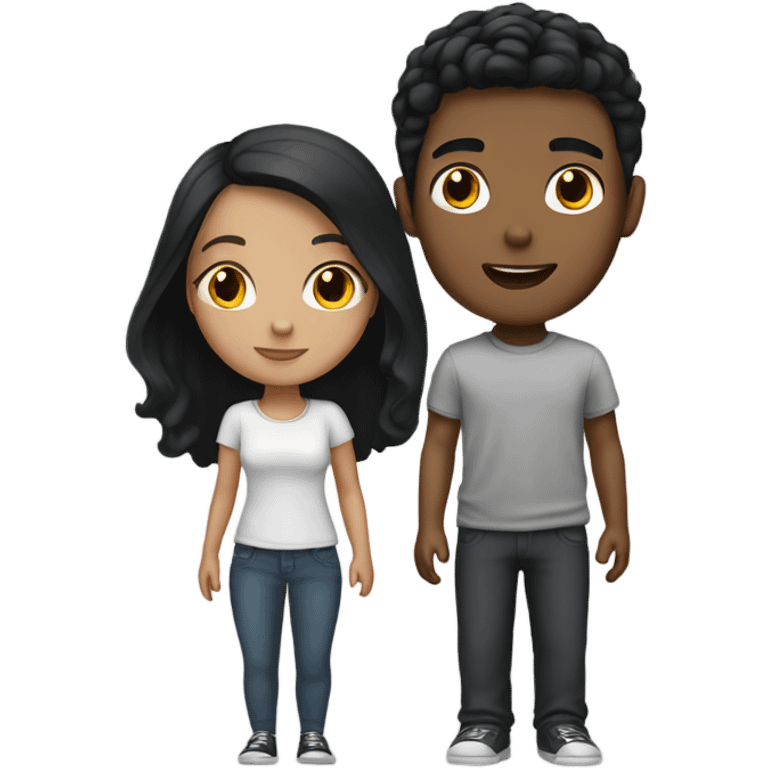 white boy and girl with black hair emoji