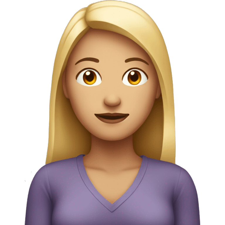 woman with large area between neck and stomach emoji