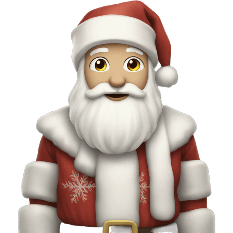 aesthetic white santa claus emoji