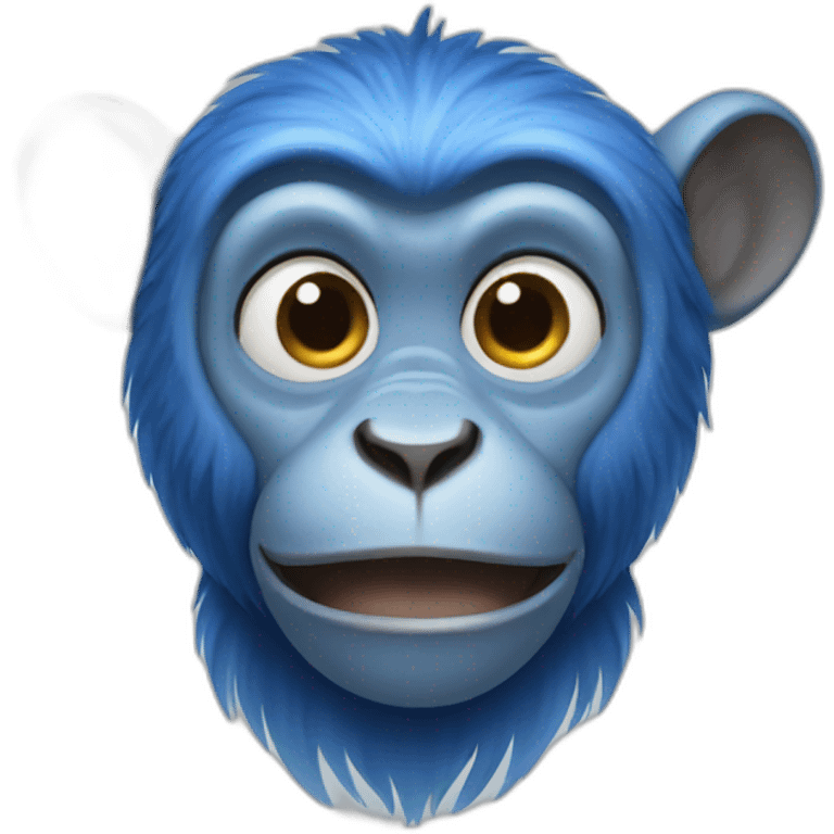 blue monkey emoji