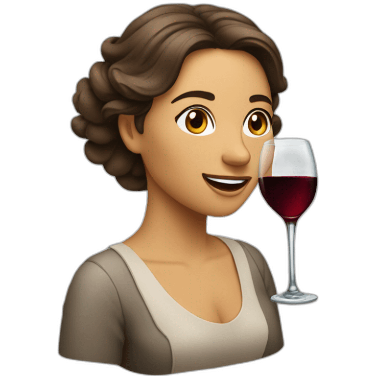 Une femme déguisé en étoile qui boit du vin  emoji