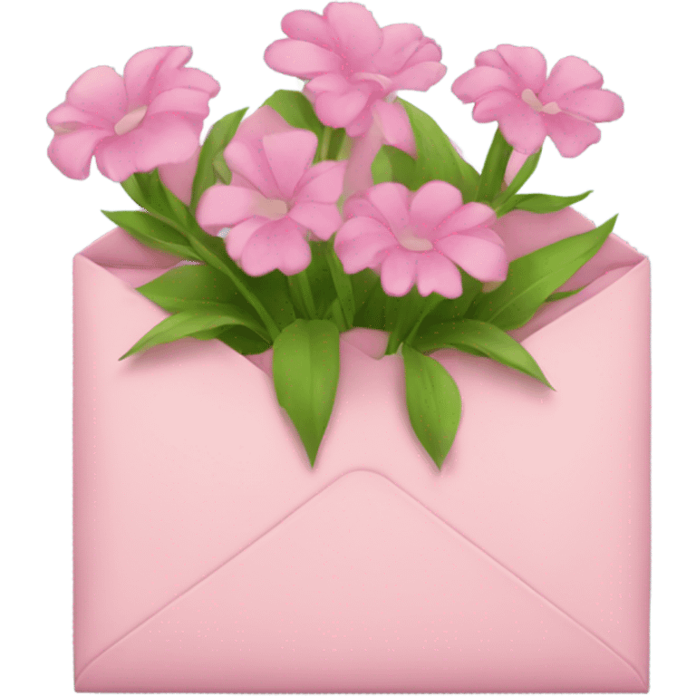 pink envelope with flowers emoji