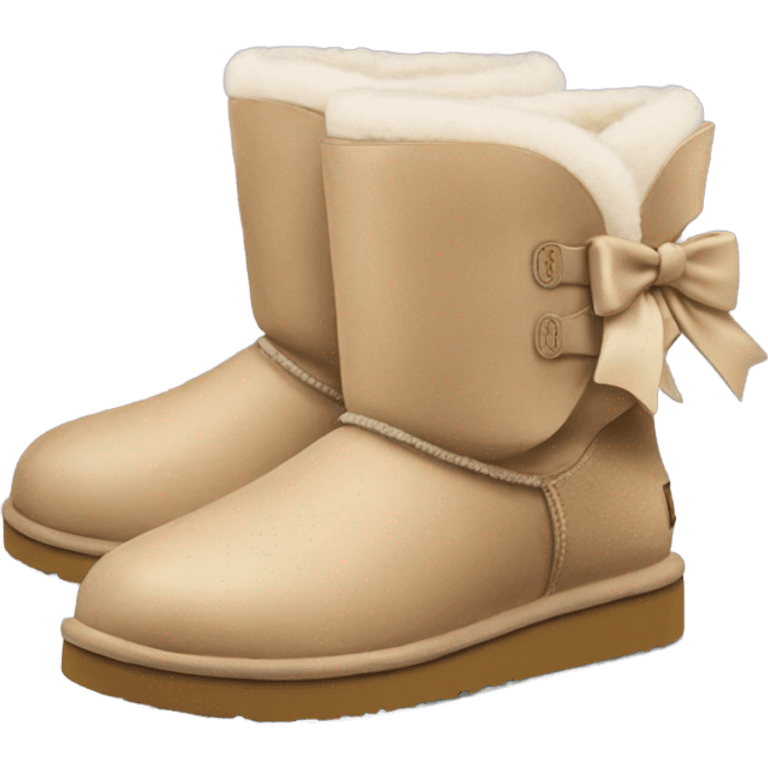 beige Uggs with bow emoji