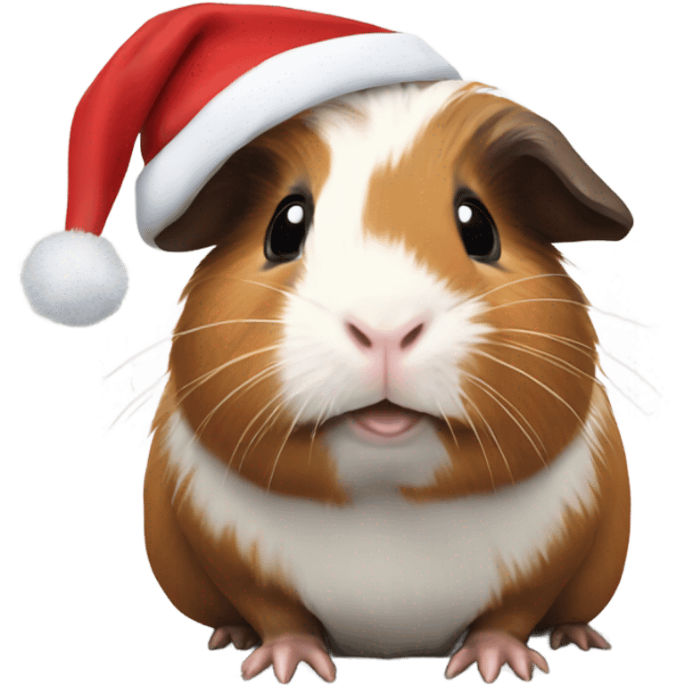 Guinea pig with Santa outfit emoji