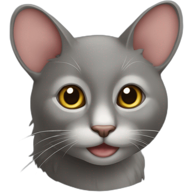 Chat qui faisait un câlin à une souris emoji