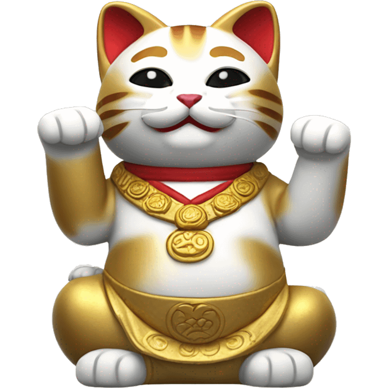 maneki neko both arms up emoji