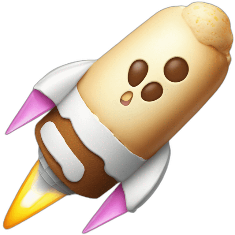 ice cream rocket ship emoji