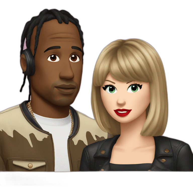 travis scott and taylor swift performing emoji