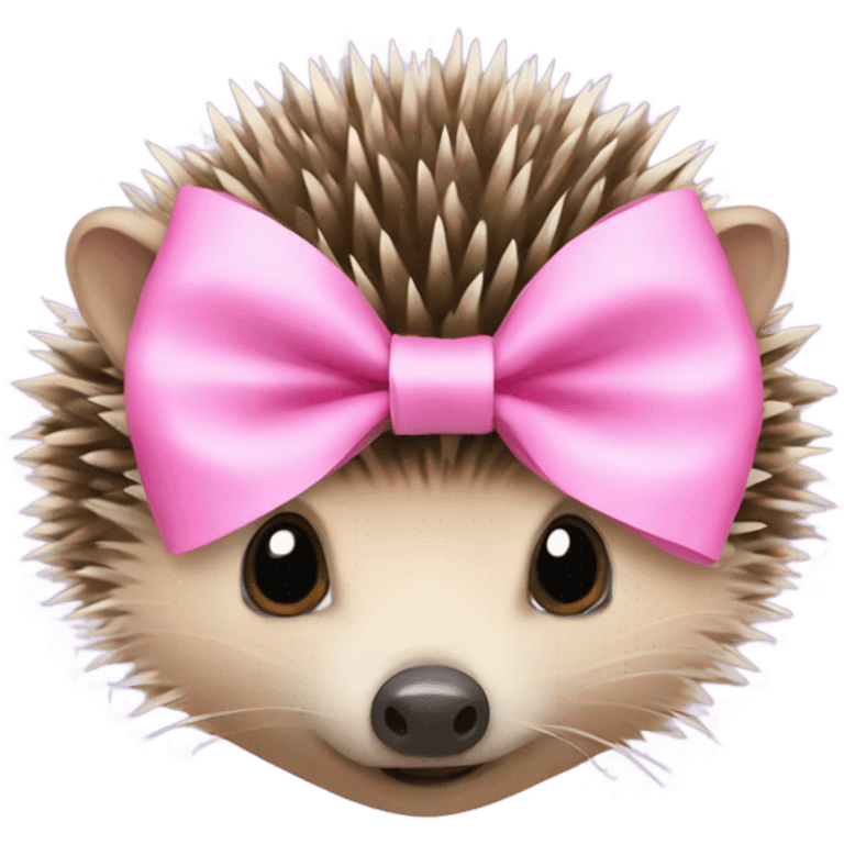 hedgehog with a pink bow emoji