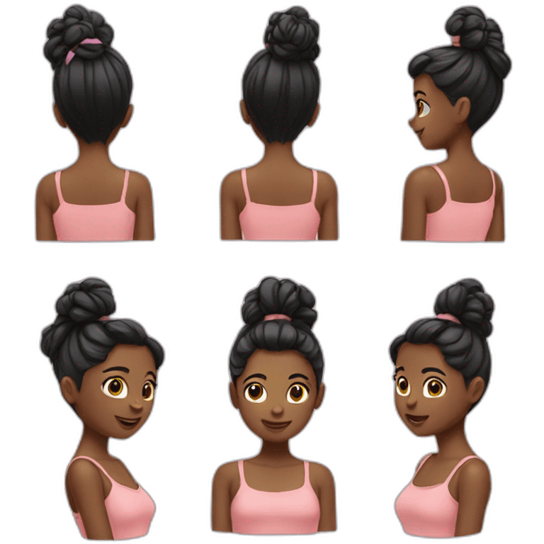 Girl with hair scrunchies emoji