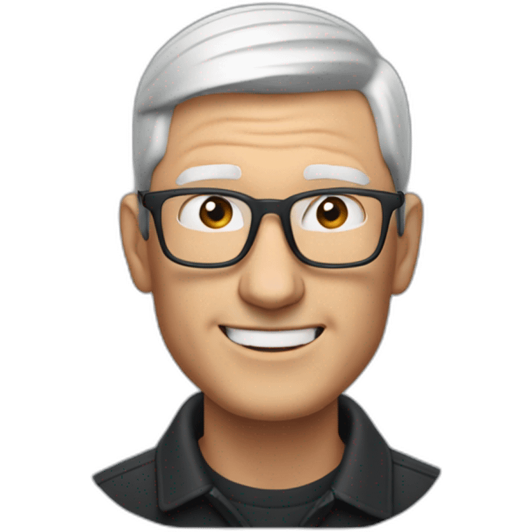 tim cook calling someone using the iphone 15 pro max emoji