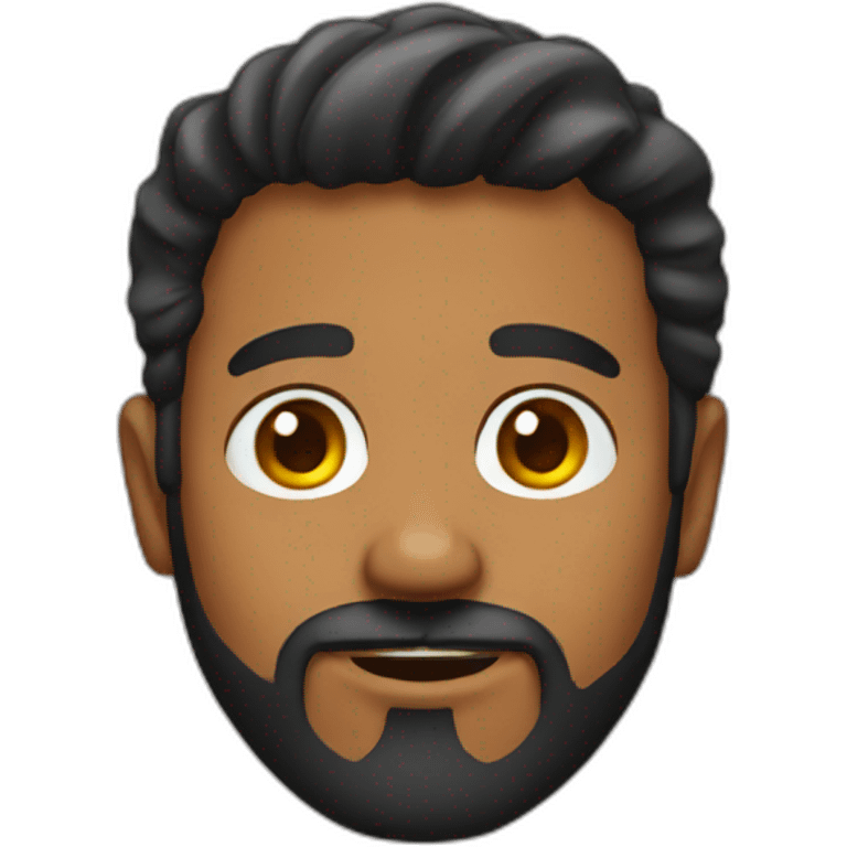 Brown man small beard emoji