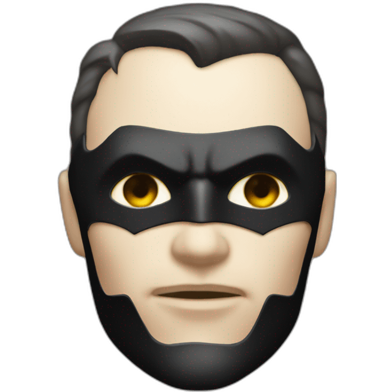 Batman avec un masque avec une couleur de peau noire emoji