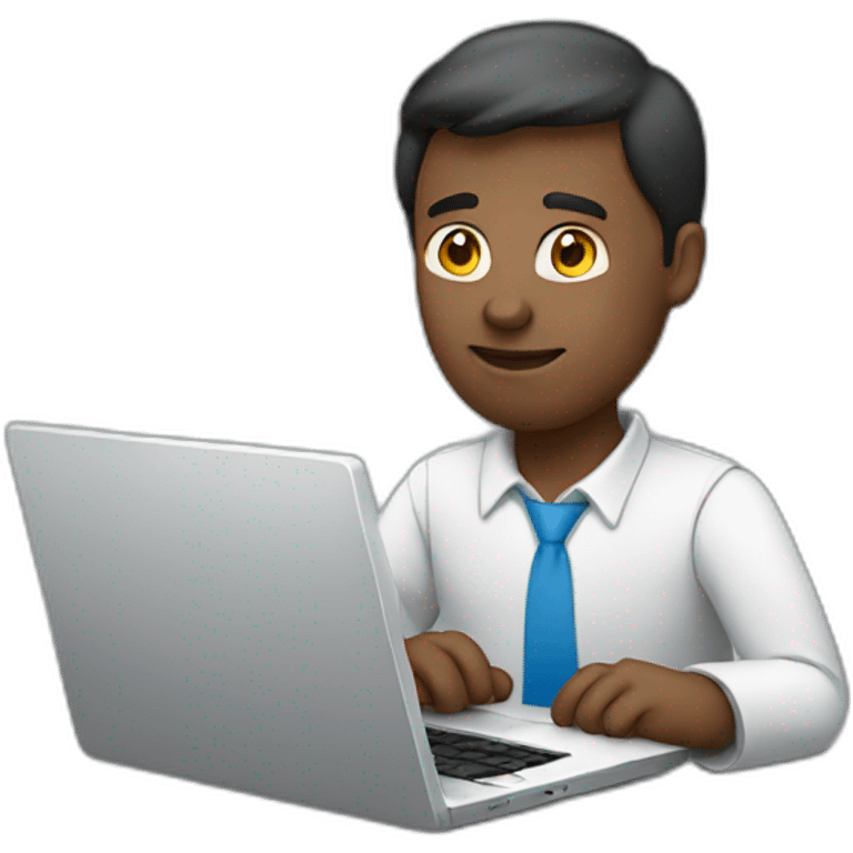 Man working on laptop emoji