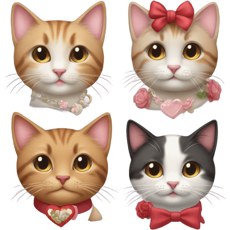 valentine's cats emoji