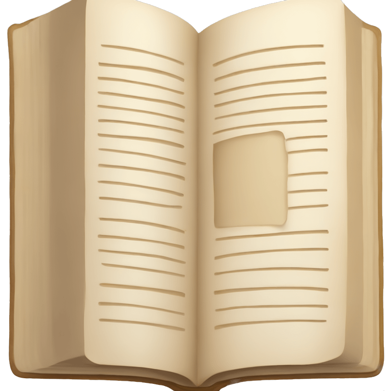 An open, hardcover book, depicted with a beige cover. Commonly used for various content concerning reading, writing, learning, and schooling. emoji