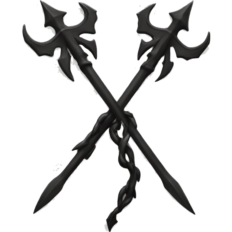 a black trident emoji