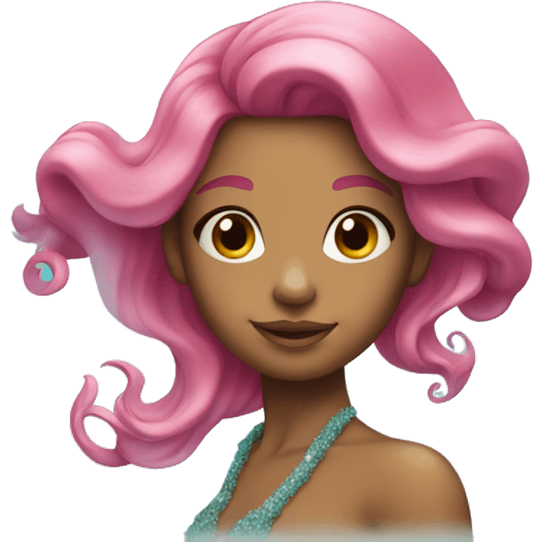 Mermaid with pink hair emoji