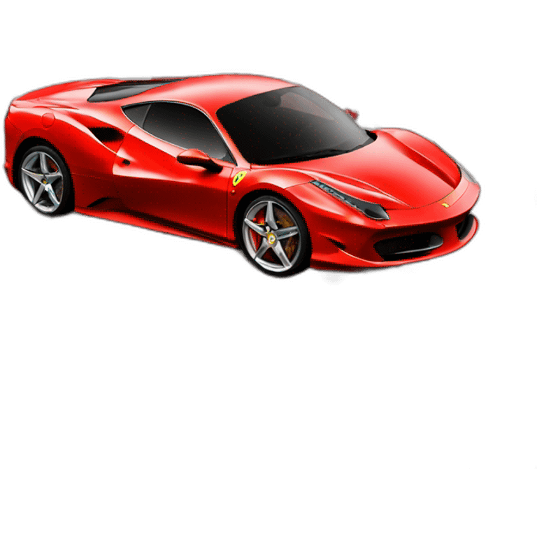 Red colour Ferrari emoji