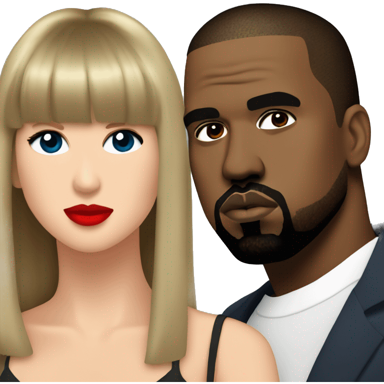 Kanye west with Taylor swift emoji