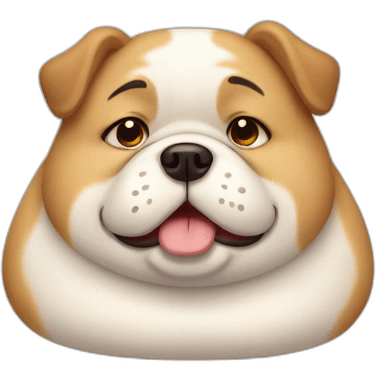 fat sleepy dog emoji