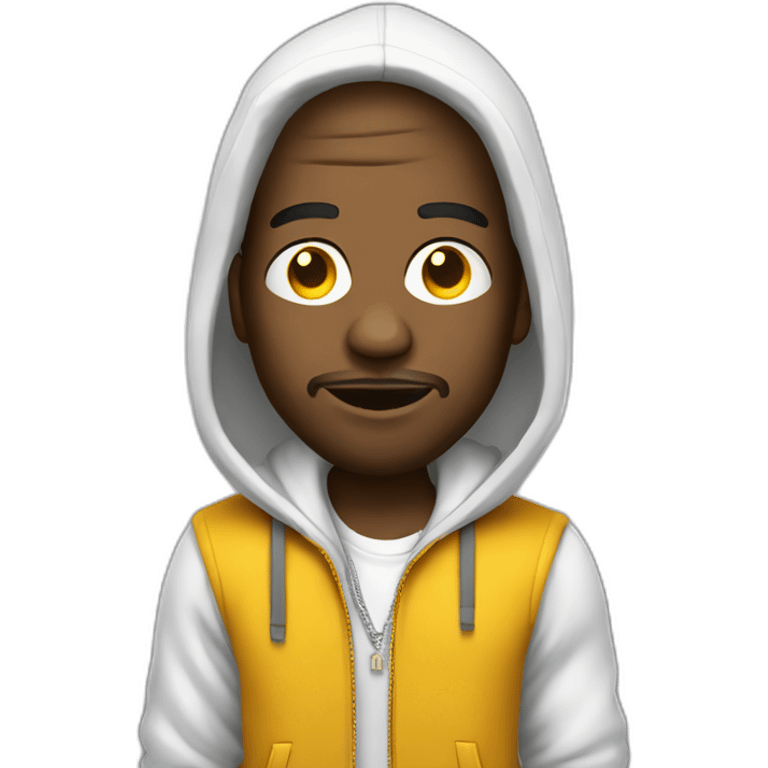 Hip hop man white emoji