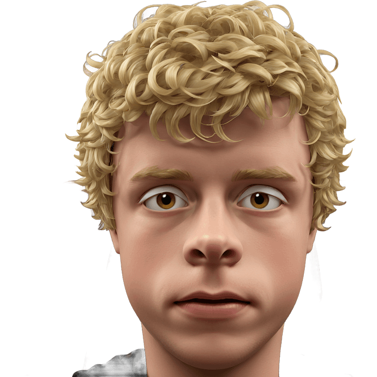 blonde boy portrait realism emoji