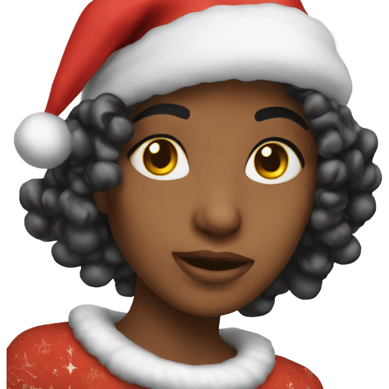 Pretty girl  Christmas emoji