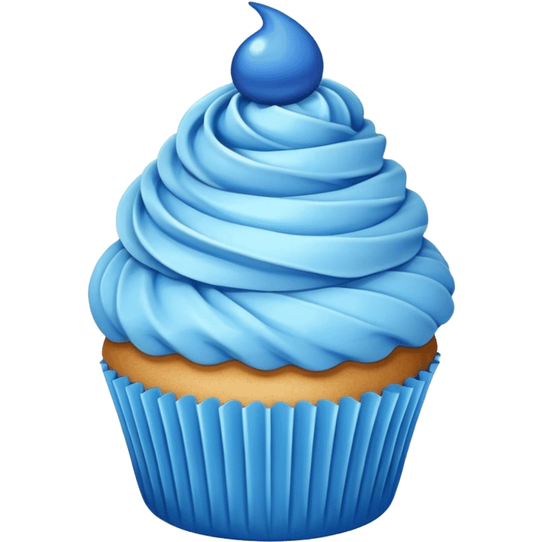 Blue cupcake emoji