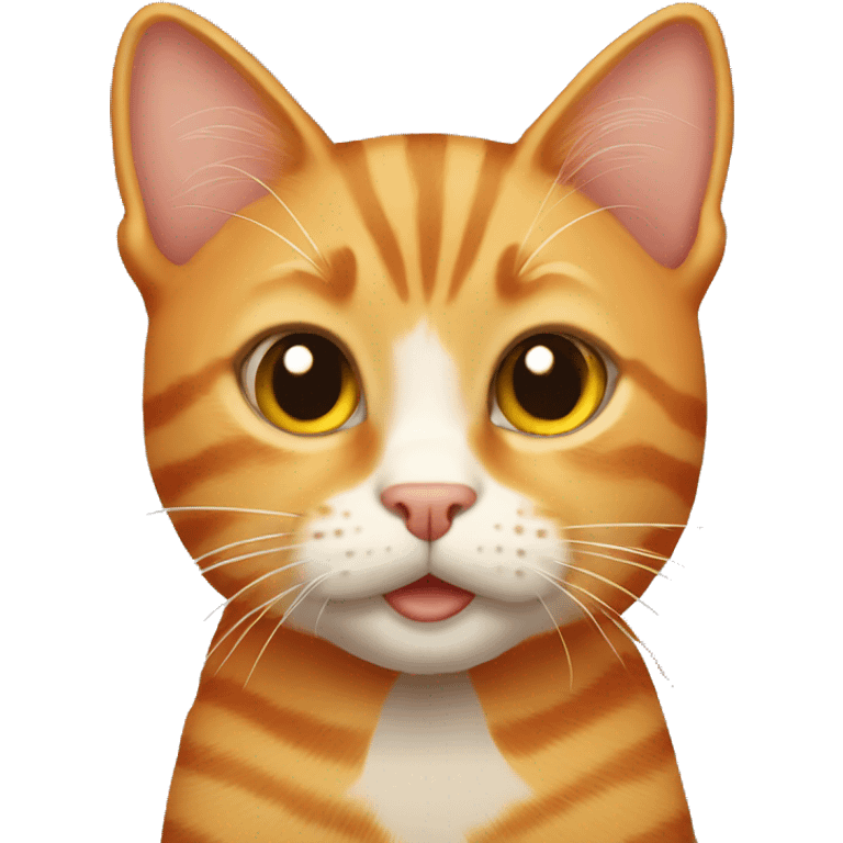 Tabby orange cat cute emoji