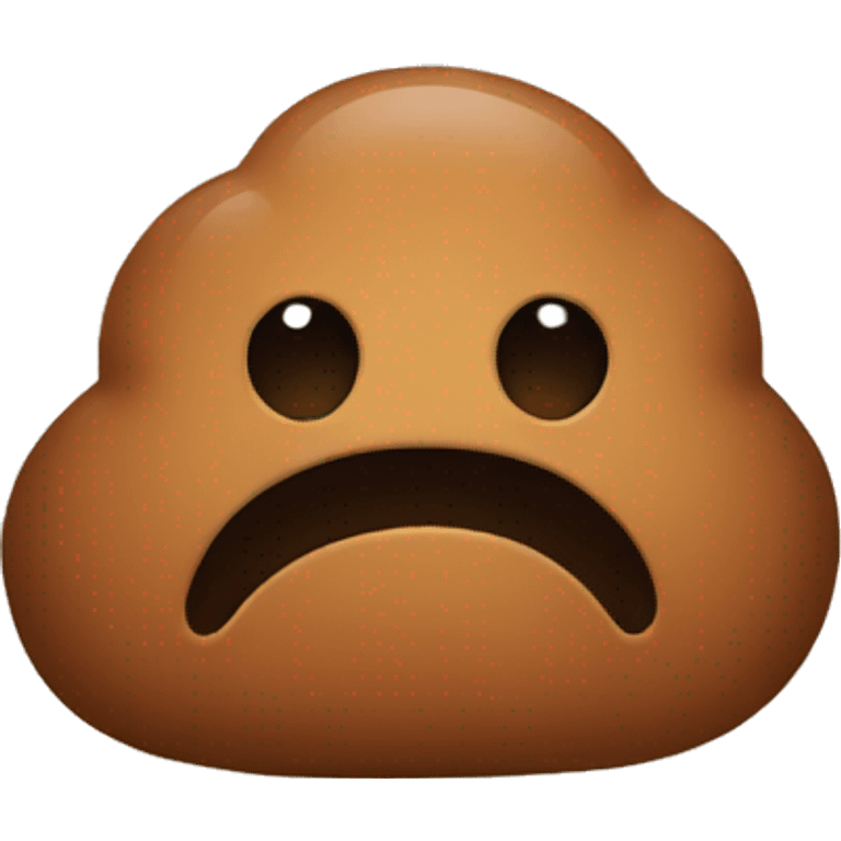 Brown blob with face emoji