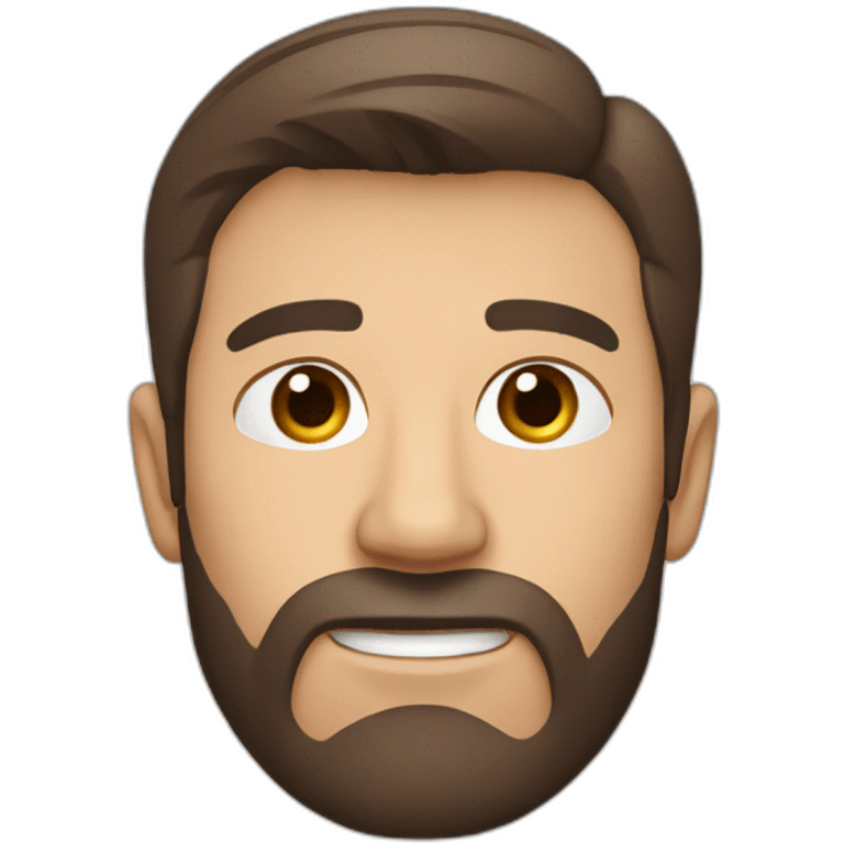 male, brown hair, brown eyes, mid 40s, from Argentina, short beard, with torso visible emoji