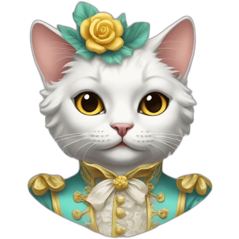 Fancy rococo cat emoji