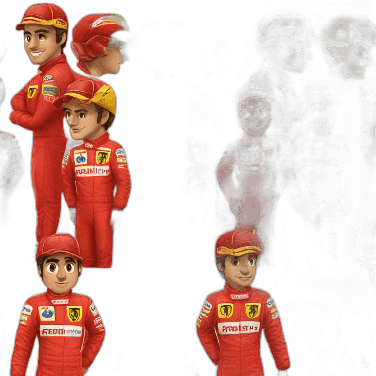 Carlos sainz in a ferrari suit emoji